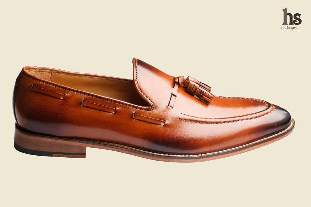 Tassel Loafer With Cord Stich On The Vamp- Tan