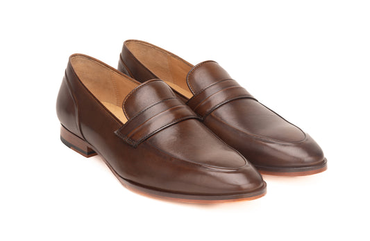 Pleated Apron penny strap loafer