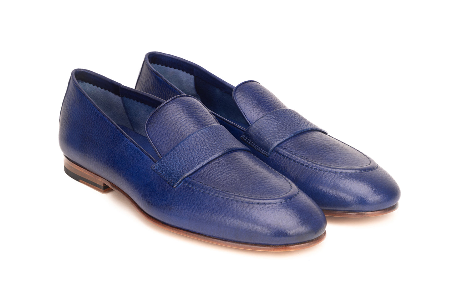 Unlined Penny Strap Loafer with cord stitch on the vamp