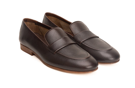 Unlined Penny Strap Loafer with cord stitch on the vamp