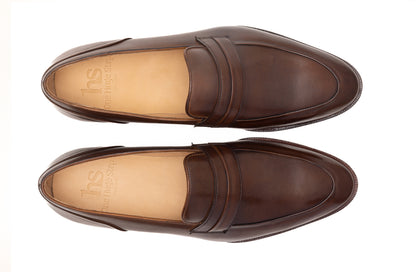 Pleated Apron penny strap loafer