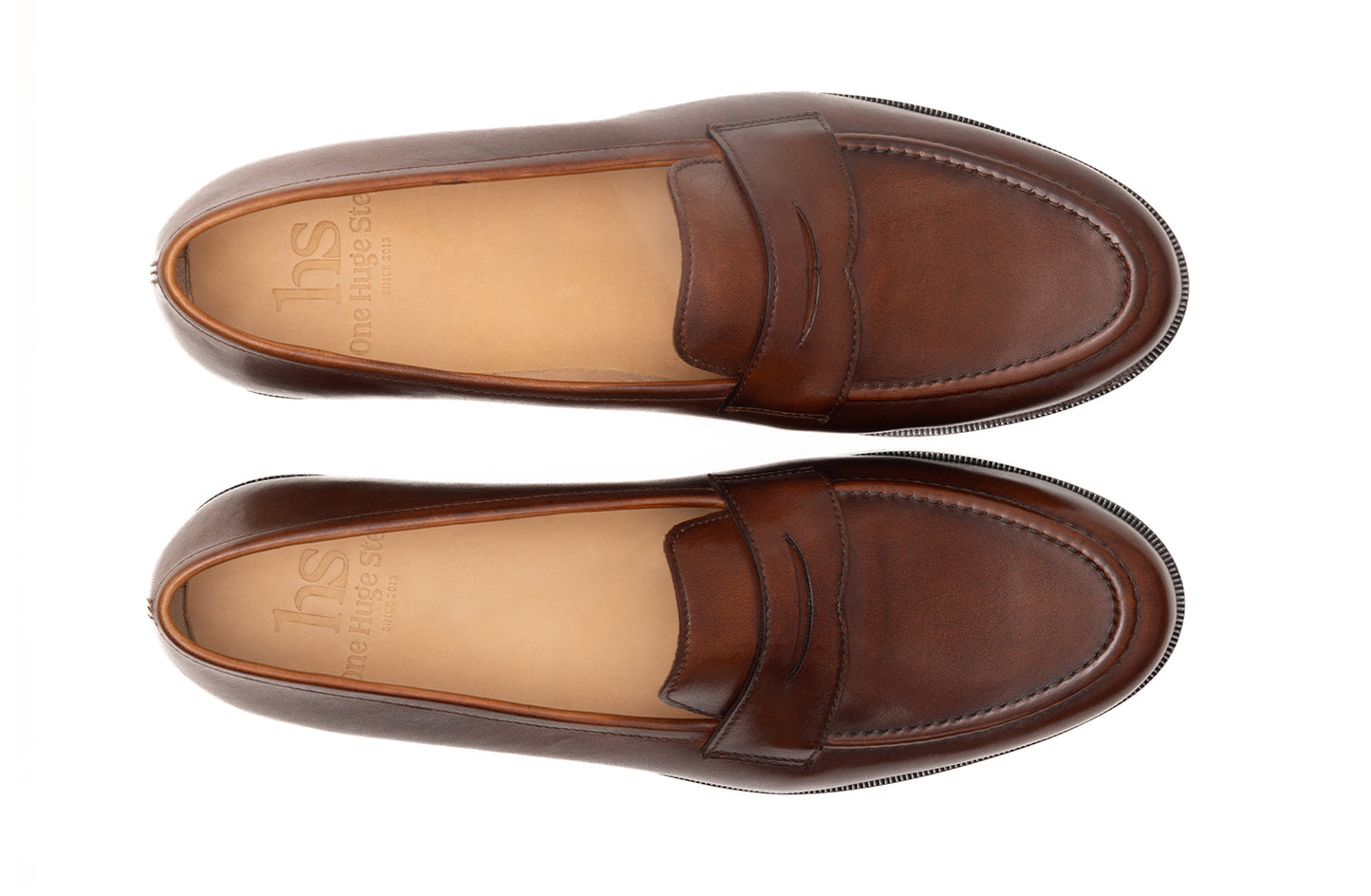Penny Strap Loafer with cord stitching on the vamp