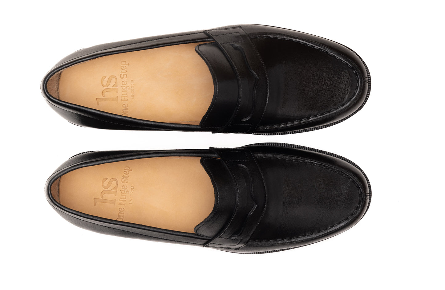 Split toe Penny Loafer with hand-stitched apron