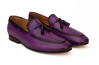 Patina Tassel Loafer with cord stitch on the vamp