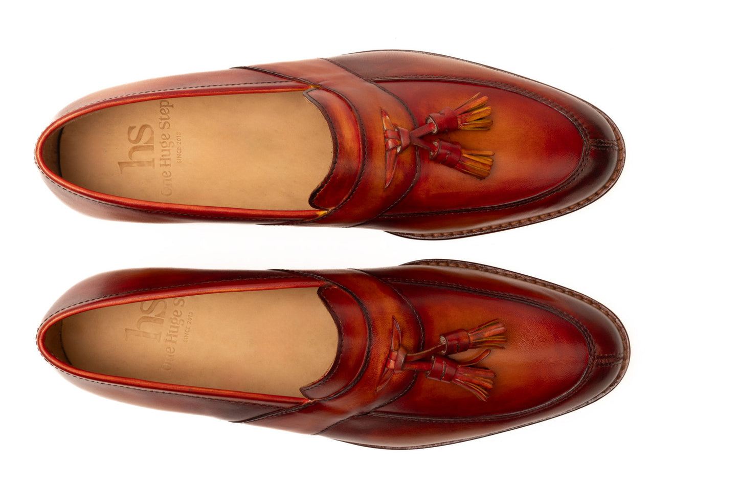 Patina Split Toe Apron Tassel Loafer