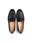 Penny loafer with cord stitching on the vamp