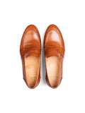 Penny loafer with cord stitching on the vamp and counter