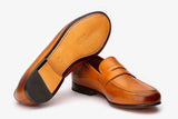 Penny loafer With Cord stitching on vamp