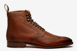 Wingcap Brogue Derby Boot With Pebble Grain Quarter and Mid Vamp