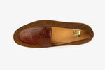 Twin Texture belgium loafer With Croc Embossed Apron