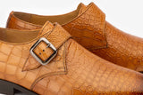 Croc Embossed Single Strap Monk -T