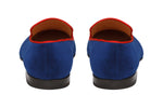 LOW HEEL WHOLE CUT VELVET LOAFER with Contrast Piping –BR