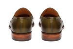 CROC PENNY LOAFER WITH TEXTURED SADDLE-CO