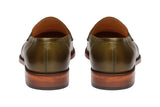 CROC PENNY LOAFER WITH TEXTURED SADDLE-CO