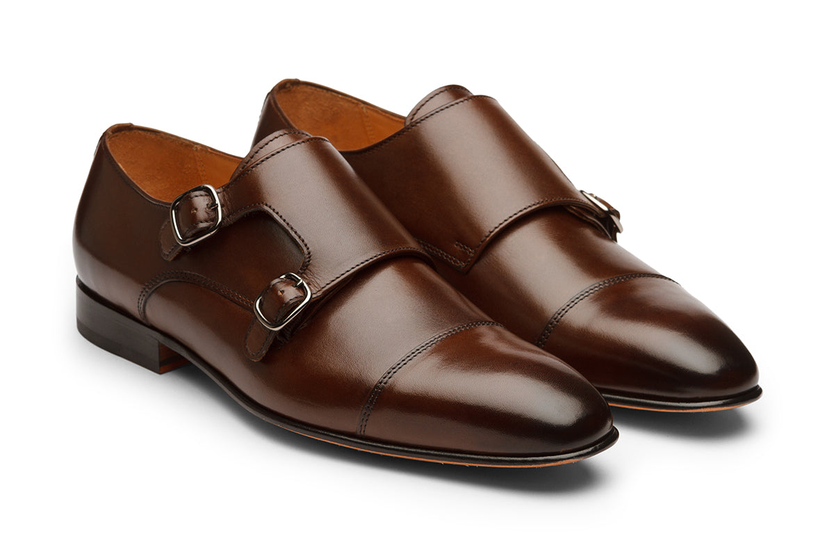 Low Heel Toecap Double Monks -CB