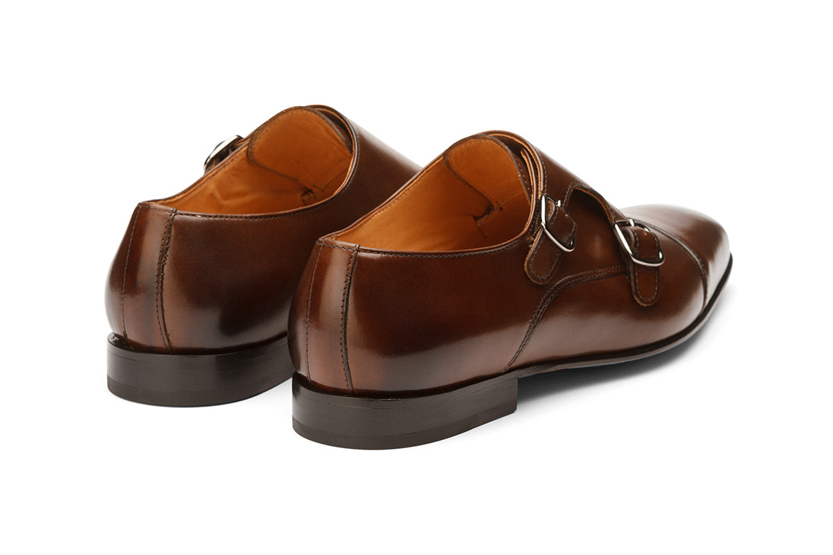 Low Heel Toecap Double Monks -CB