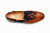 BROGUE COMBINATION TASSEL LOAFER-T