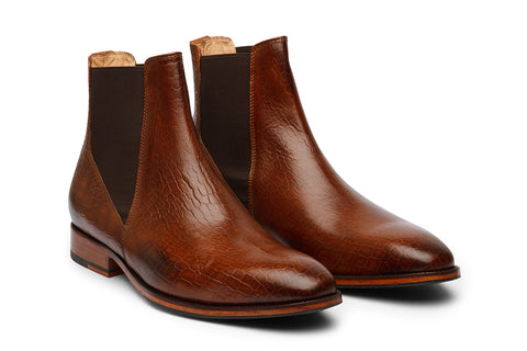 Chelsea Boot Croc Embossed Boots- MBR