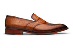 Croc Embossed with Saddle Loafer
