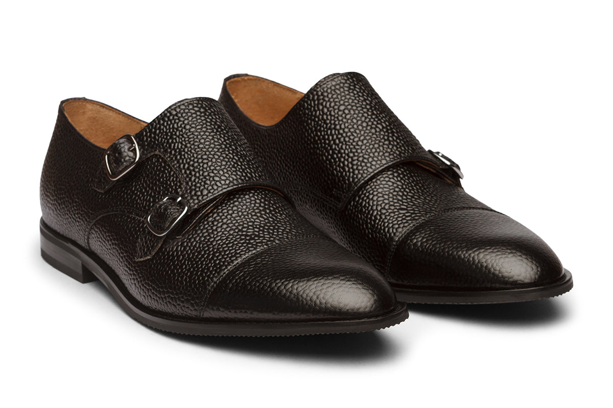 Toecap with Double Strap Monk /B