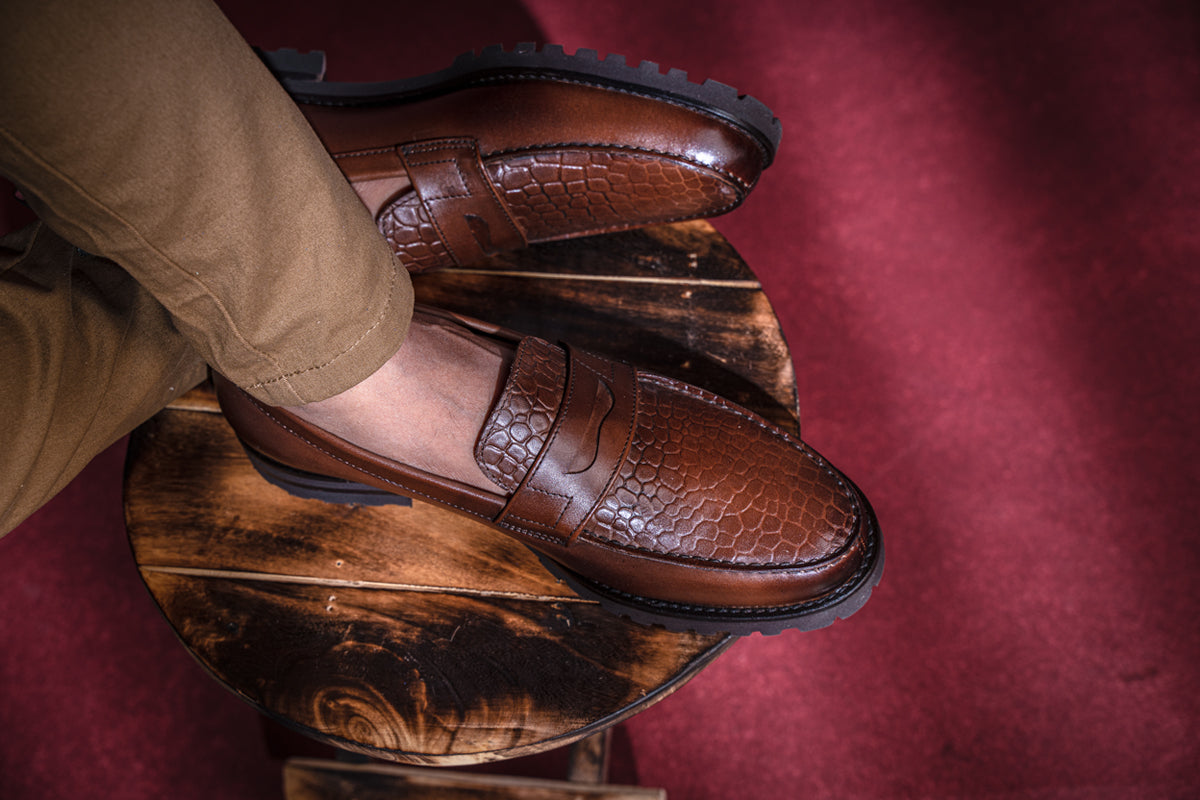 Twin Textured Penny Loafer OneHugeStep