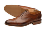 Toecap Brogue Oxford With Medallion -Brown