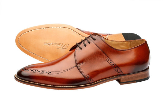 BROGUE SADDLE DERBY – REDDISH TAN