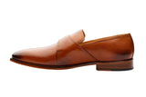PLAIN VAMP SLIP ON WITH ORNAMENTAL STRAP AND BUCKLE -TAN