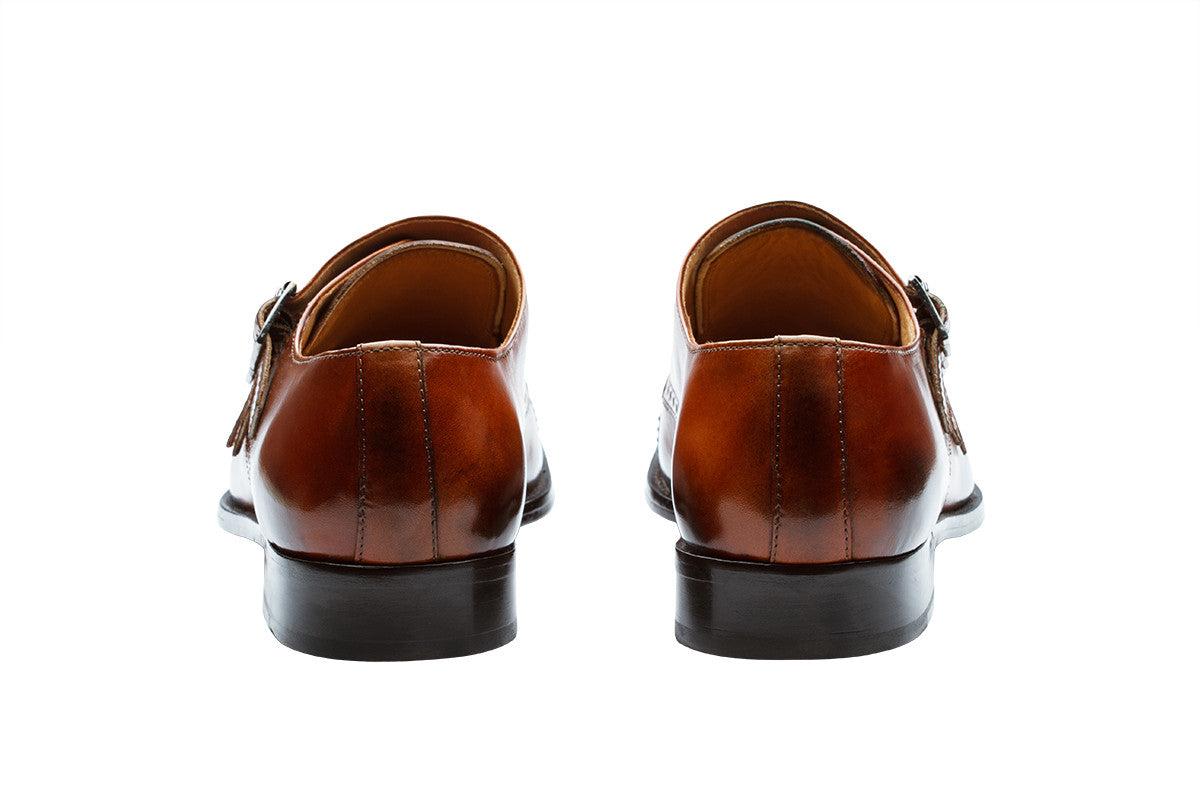 TOECAP TRIPLE STRAP BROGUE MONK– BRUNO
