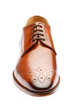 BROGUE DERBY WITH MEDALLION –TAN