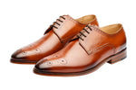 BROGUE DERBY WITH MEDALLION –TAN
