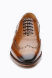 WINGCAP BROGUE OXFORD WITH GIMPING & PLEATING –TAN