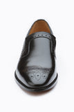 BROGUE LOAFER WITH MEDALLION –BLACK