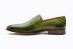 BROGUE LOAFER WITH MEDALLION –LIGHT GREEN