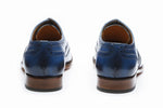 WINGCAP BROGUE OXFORD WITH MEDALLION-BLUE