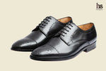 Brogue Derby With Medallion – Black