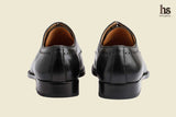 Brogue Derby With Medallion – Black