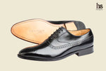 Brogue Oxford With Gimping And Medallion – Black