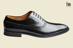 Brogue Oxford With Gimping And Medallion – Black