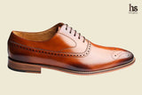 Brogue Oxford With Gimping And Medallion – Tan