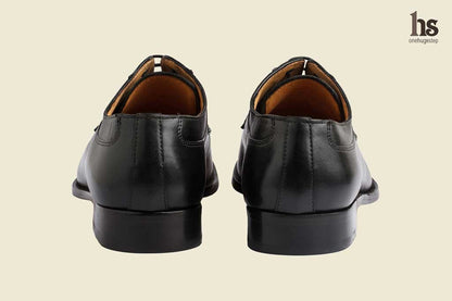 Derby With Cord Stich On The Vamp – Black
