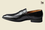 Slip On With Ornamental Strap And Buckle- Black