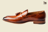 Tassel Loafer With Cord Stich On The Vamp- Tan